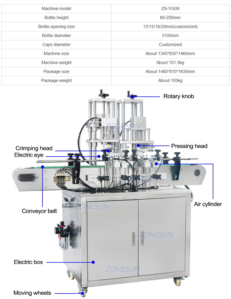 ZONESUN ZS-FAL180X1 Automatic Vacuum Perfume Production Line Round Square Bottle Filling Capping and Labeling Machine