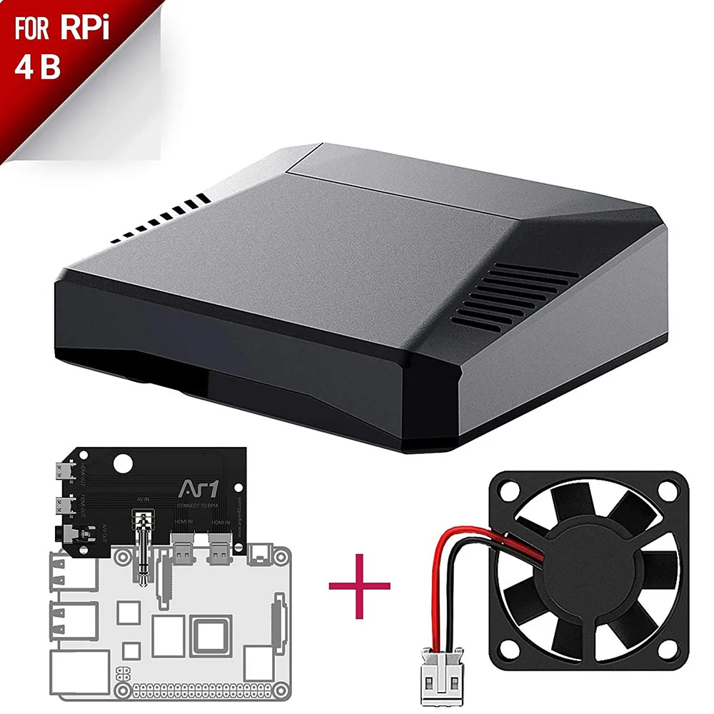 

Raspberry Pi 4 Case Argon 1 Aluminum Case for Raspberry Pi 4 Model B with Cooling Fan Heatsink for Retro Gaming Movie
