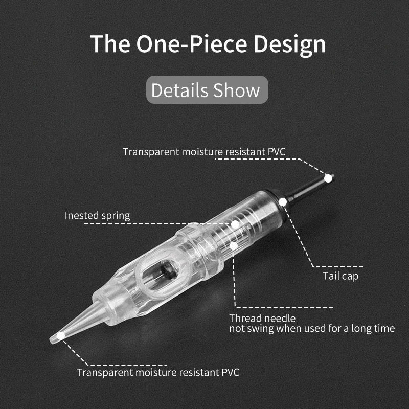 Disposable Microblading Eyebrow Tattoo Needles 1R 3R 5R 5F 7F Sterilized Permanent Makeup Cartridge Needles