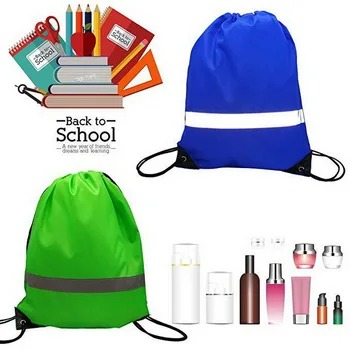 

promotional reflect satin drawstring bag outdoor simple gym sport bag logo custom sublimation printing