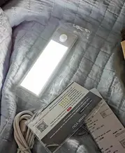 Ultra-Thin Night Light 12/23.5/40cm LED Under Cabinet Lights PIR Motion Sensor USB Rechargeable