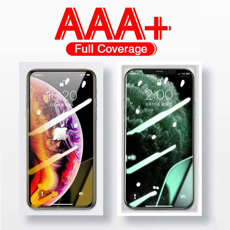 AAA+ закаленное стекло на iPhone 11 Pro XR X XS MAX стекло полное покрытие для iPhone 11 Pro Max защита экрана Защитная пленка