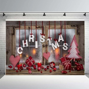 

Christmas Background Photography Winter Snow Christmas Tree Window Window Home Decor Holiday Family Celebration Party Photocall