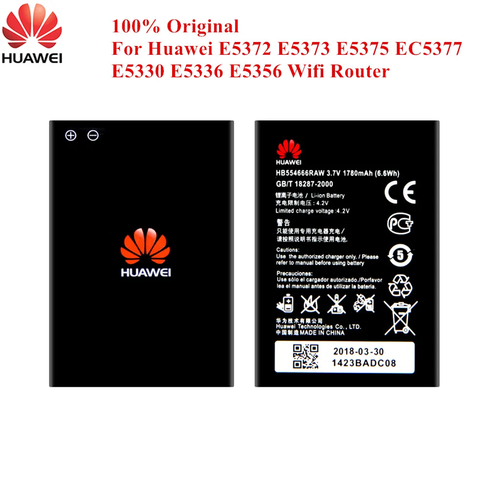 100% Оригинальный аккумулятор HB554666RAW для Huawei E5372 E5373 E5375 EC5377 E5330 E5336 E5356 Wifi