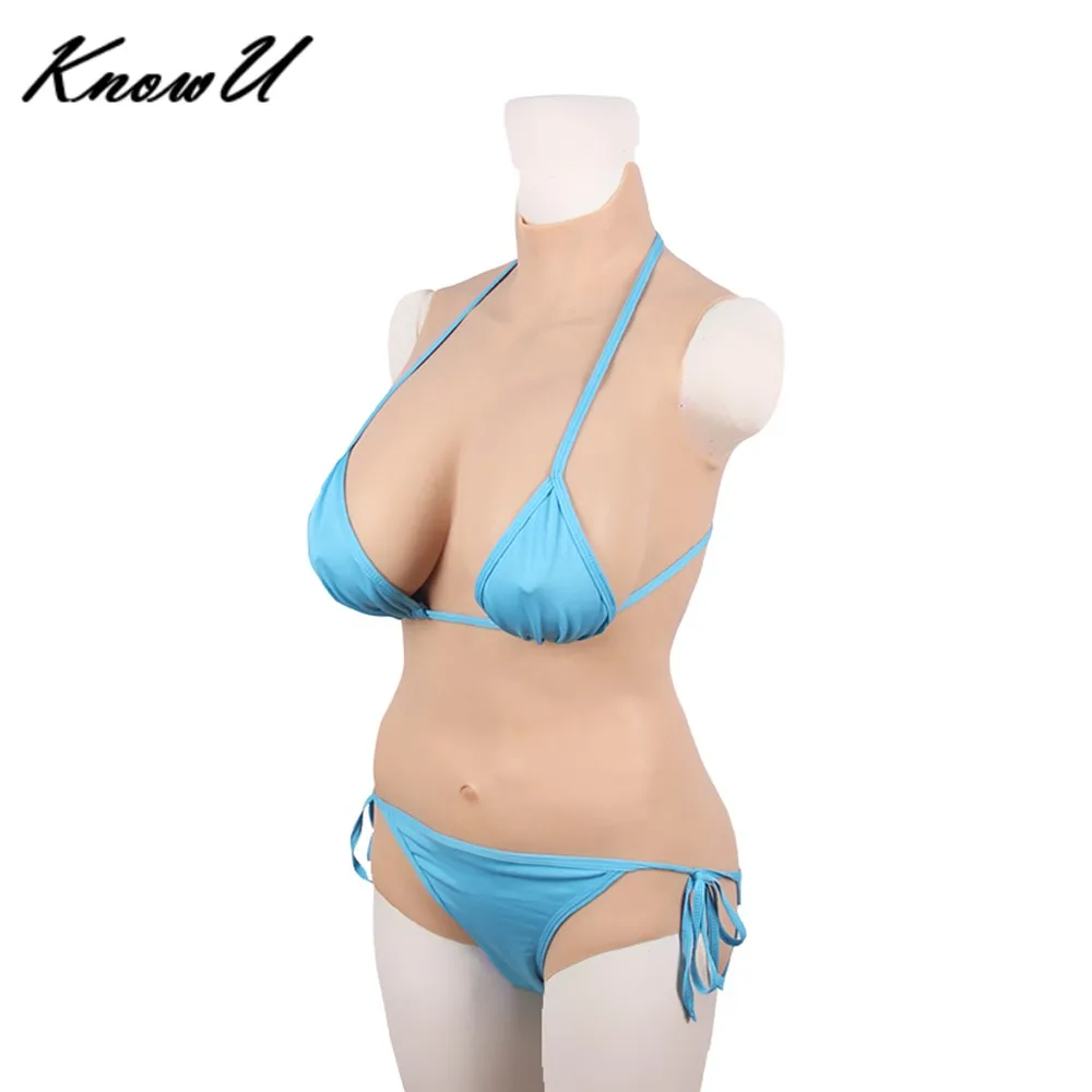 KnowU D чашки силикона облегающий костюм реальные Giggles для трансвеститов