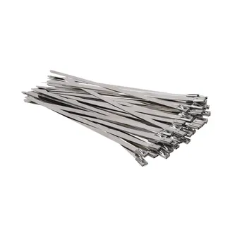 

20PCS 304 Stainless steel metal Cable Ties 7.9mm width 100-260mm length tie Zip Wrap Exhaust Heat Straps Induction pipe