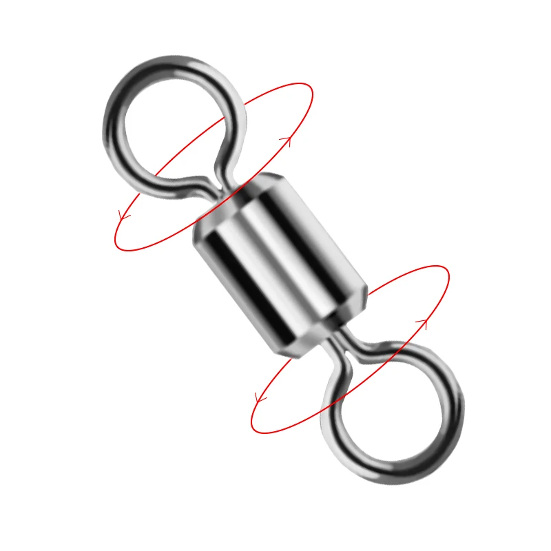 Ardea 30PCS/Lot Ball Bearing Swivel Solid Rings Fishing Connector Ocean Boat Fishing Hooks Quick Fast Link Connector