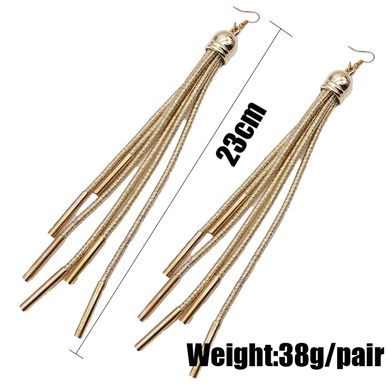 UKEBAY New Long Statement Earrings For Women Drop Earrings Luxury Gold Color Handmade Jewelry Boho Ear Accessories Female Gift