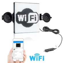Panneau d'affichage LED WiFi 12V pour voiture, panneau d'affichage à Message défilant Programmable RGB, contrôle par application, multilingue
