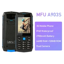 MFU A903S 3g сеть IP68 Водонепроницаемый 2,8 дюймов 2700 мАч настоящий беспроводной Bluetooth, GPRS двойная камера Две sim-карты функция телефона