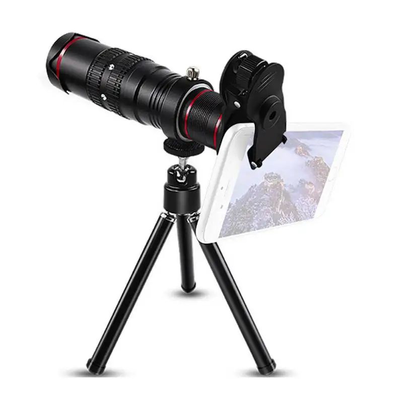 

1Universal 22x Zoom HD Telephoto Lens Mobile Phone Lens Telescope with mini tripod / Carry Case for iPhone X 8 Xiaomi Huawei P20