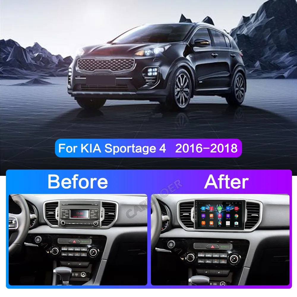 Для KIA Sportage 4 KX5 аудио 2G+ 32G+ DSP+ ips автомобильный Android Радио мультимедийный плеер gps навигатор нет 2din 2 din dvd