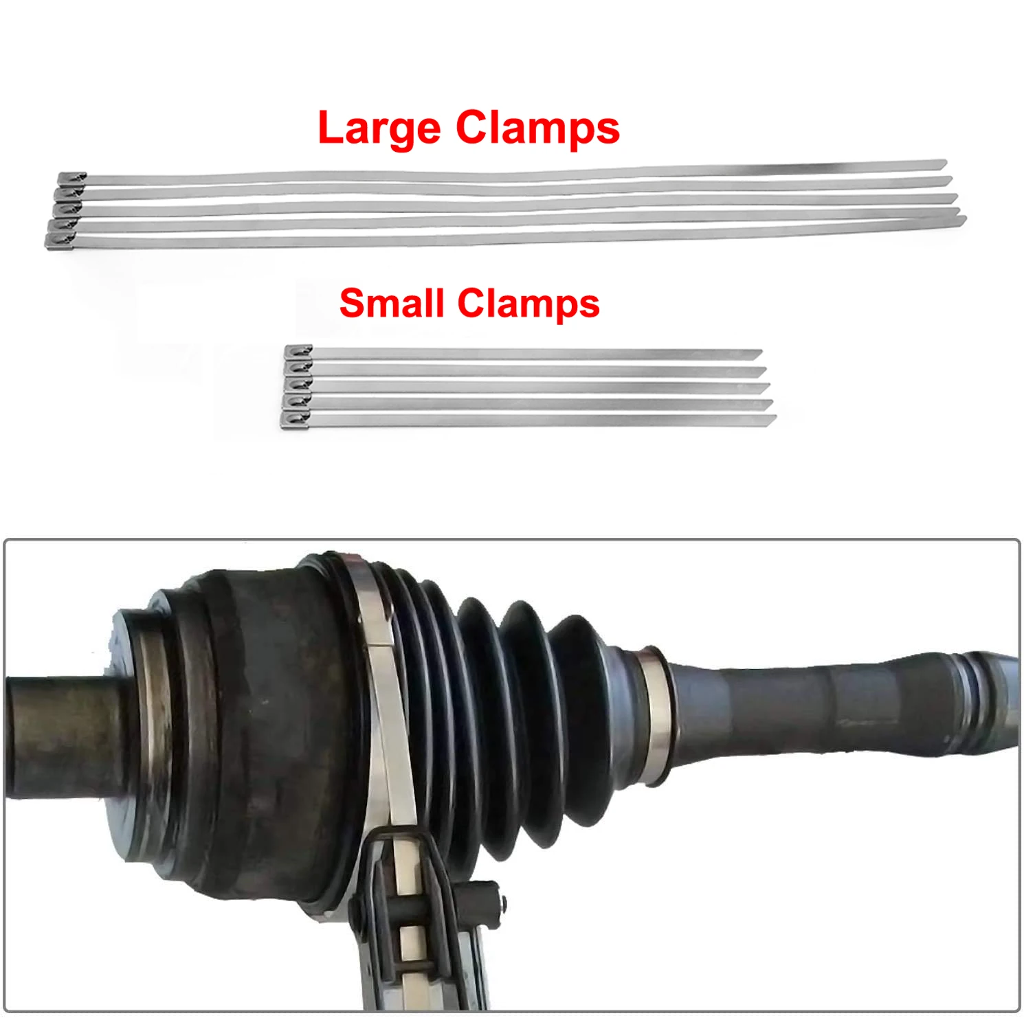 10PC Auto / ATV CV Joint Boot Clamp Pliers with CV Boot Band Clamps Kit, Joint Banding Axle Clamp Tool For Most Cars