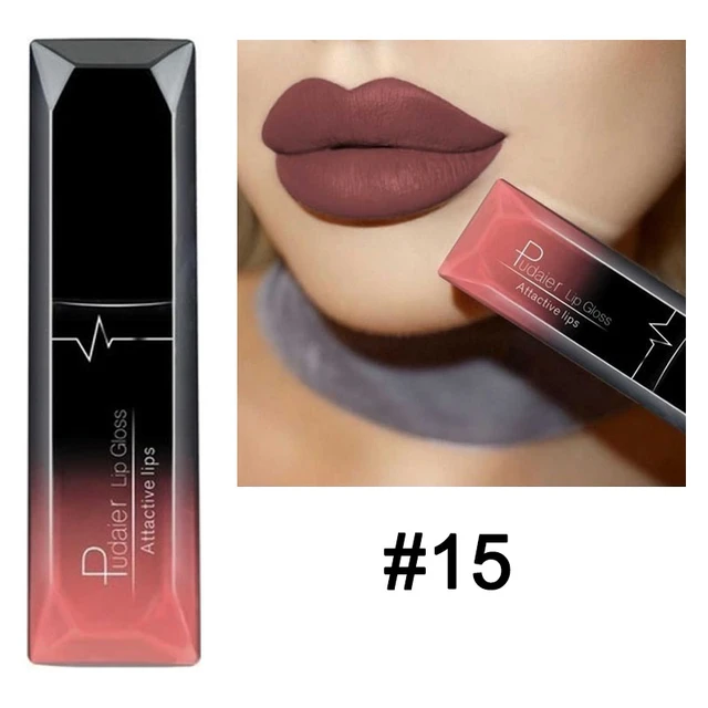 Waterproof Nude Matte Velvet Glossy Lip Gloss Lipstick Lip Balm Sexy Red Lip Tint 21 Colors Women Fashion Makeup Christmas Gifts 15