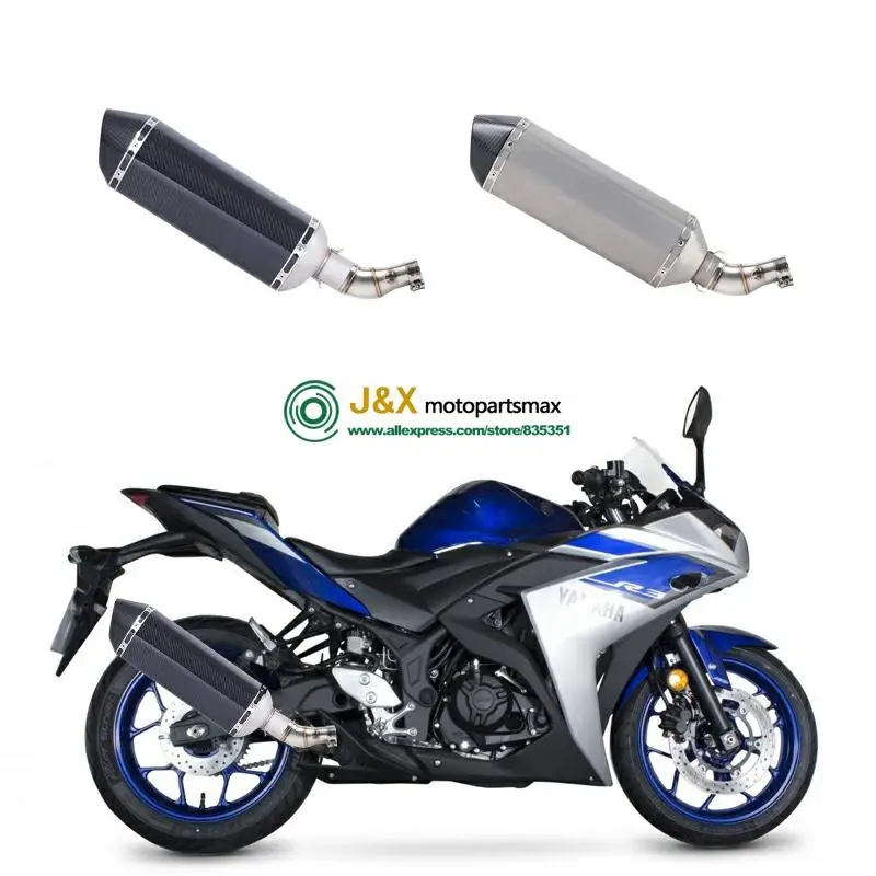 MT-03 MT03 мотоцикл глушитель трубы среднего звенья трубы Escape для YAMAHA YZF-R3 R3 R25 R30 слипоны