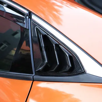 

For Honda Civic 10th Gen 4dr Sedan 2016 - 2019 ABS Plastic Rear Window Triangle Shutters Cover Trim 2 pieces/set Car Accessories