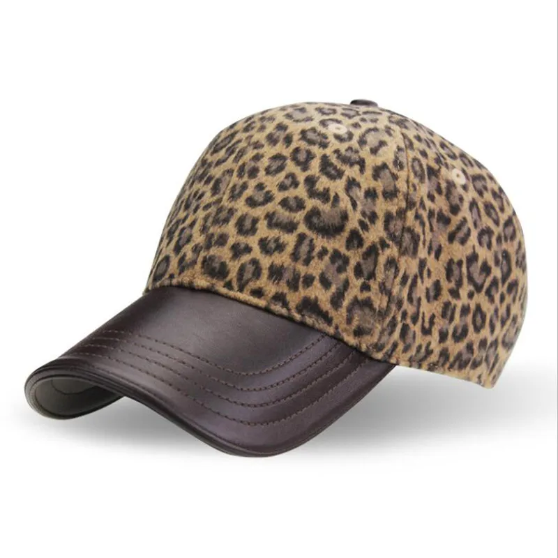 New fashion corduroy woman baseball cap autumn-winter warm baseball cap lady leopard print snapback outdoor simple solid hats