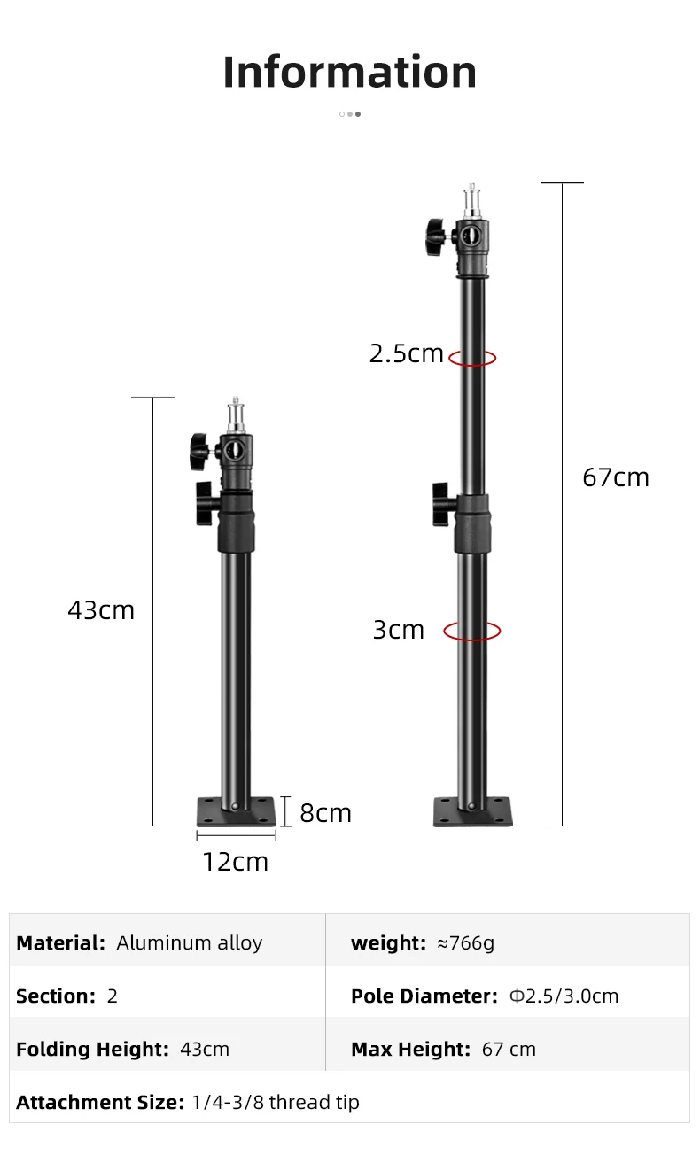 Wall Ceiling Mount Light For Flash Lamp LED Lights Softbox Photo Studio Live br