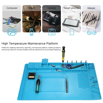 

Hot S-160 Magnetic Heat-resistant Soldering Mat Silicone Soldering Station Insulation Pad Repair Tools Maintenance Platform