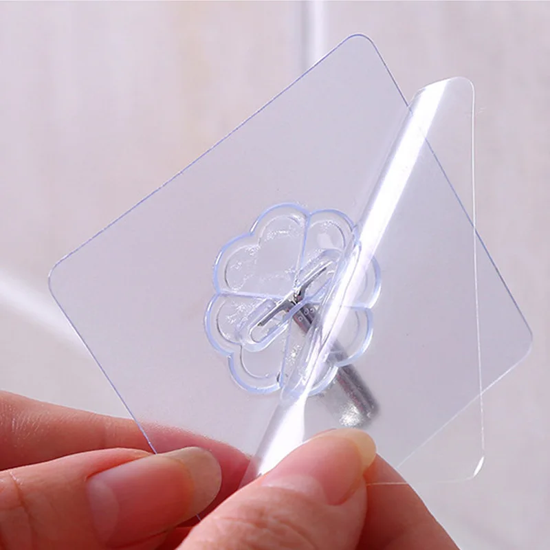 

[Sale] 6x 6cm Plum Transparent Seemless Strong Adhesive Hook Door Hanging Kitchen Bathroom Waterproof Sucker Hook