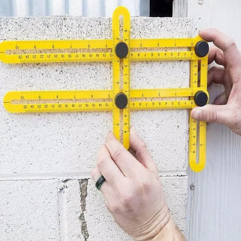 

Multi Angle Measuring Ruler Angle Model Ruler Plastic Measurement Tools for DIY Handymen Carpenters Tile Wood Corner Protractor