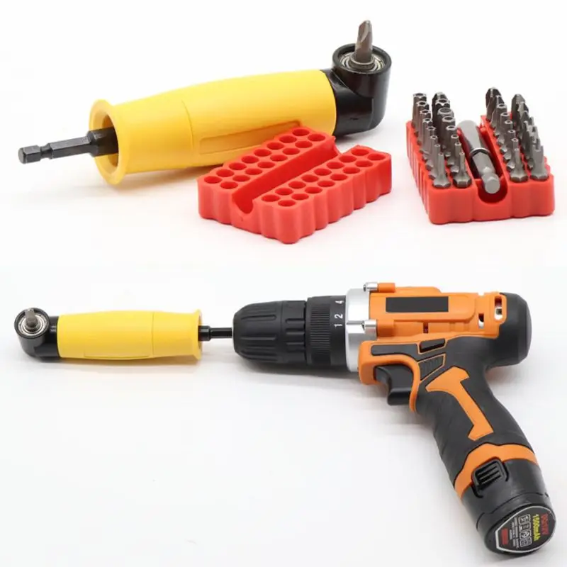 

90 Degree Drill Bit Adapter Right Angle Screwdriver Driver Reversible Ratchet
