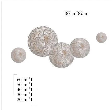 Современная деревянная круглая форма Настенная Наклейка украшение для дома Гостиная настенные украшения для отеля кафе клуб настенные подвесные поделки - Цвет: style6--5PCS