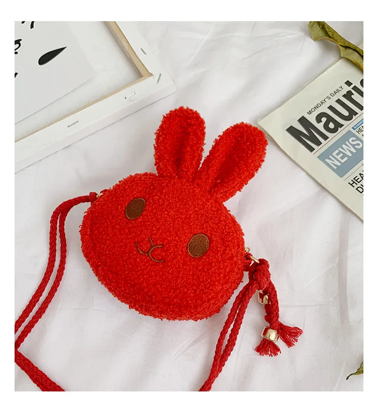 Милые девушки плюшевый кролик Наплечные сумки набивная сумка через плечо сумочка подарок