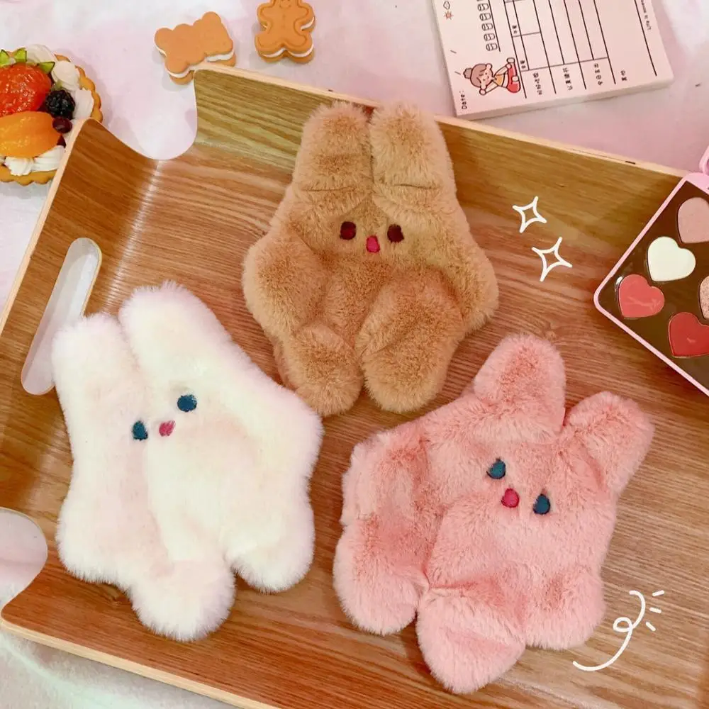 Bentoy Milkjoy Berber Fleece Plush Coin Purse Rabbit Money Bag Girl Cute Soft Mini Wallet Card Case Holder Kids Gift Storage bag | Багаж и