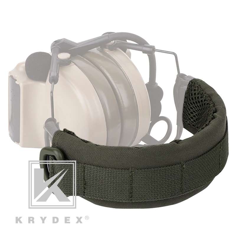 KRYDEX Modular Headphone Stand Protection Cover Ranger Green Tactical Headband Earmuff Headset Stand MOLLE Case For HOWARD MSA