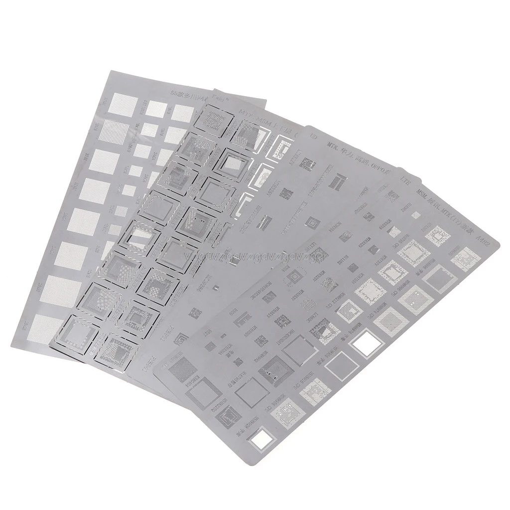 4 шт. Универсальный трафарет BGA для MTK MSM CPU RAM PM Power IC Reball Pin прямой нагрев шаблон O30 19