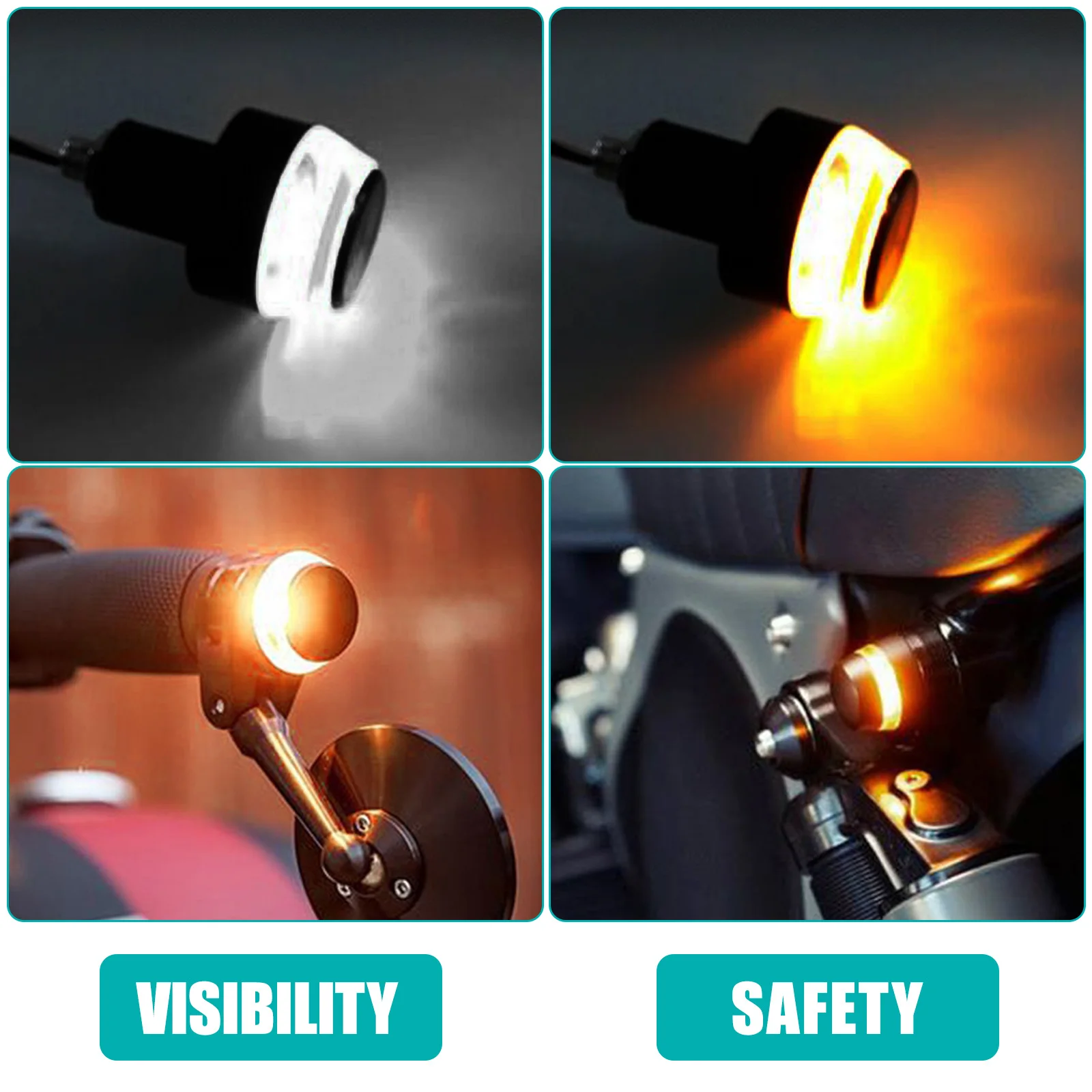 12V 22Mm Motorcycle Mountain Bike Bicycle Handle Light Replaceable Handlebar End Blinker Led Spot Signal Light Indicator - AliExpress