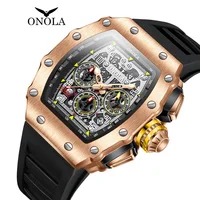 ONOLA-reloj deportivo de lujo para hombres, cronógrafo de cuarzo, resistente al agua, marca de moda