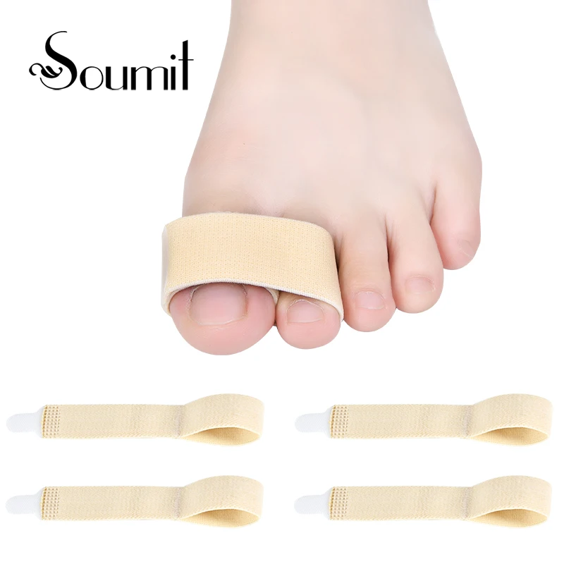 Soumit 4 Piece Hallux Valgus Corrector Bandage Toe Bunion Protector Toe Straightener Separator Bone Orthopedic Brace Feet Care