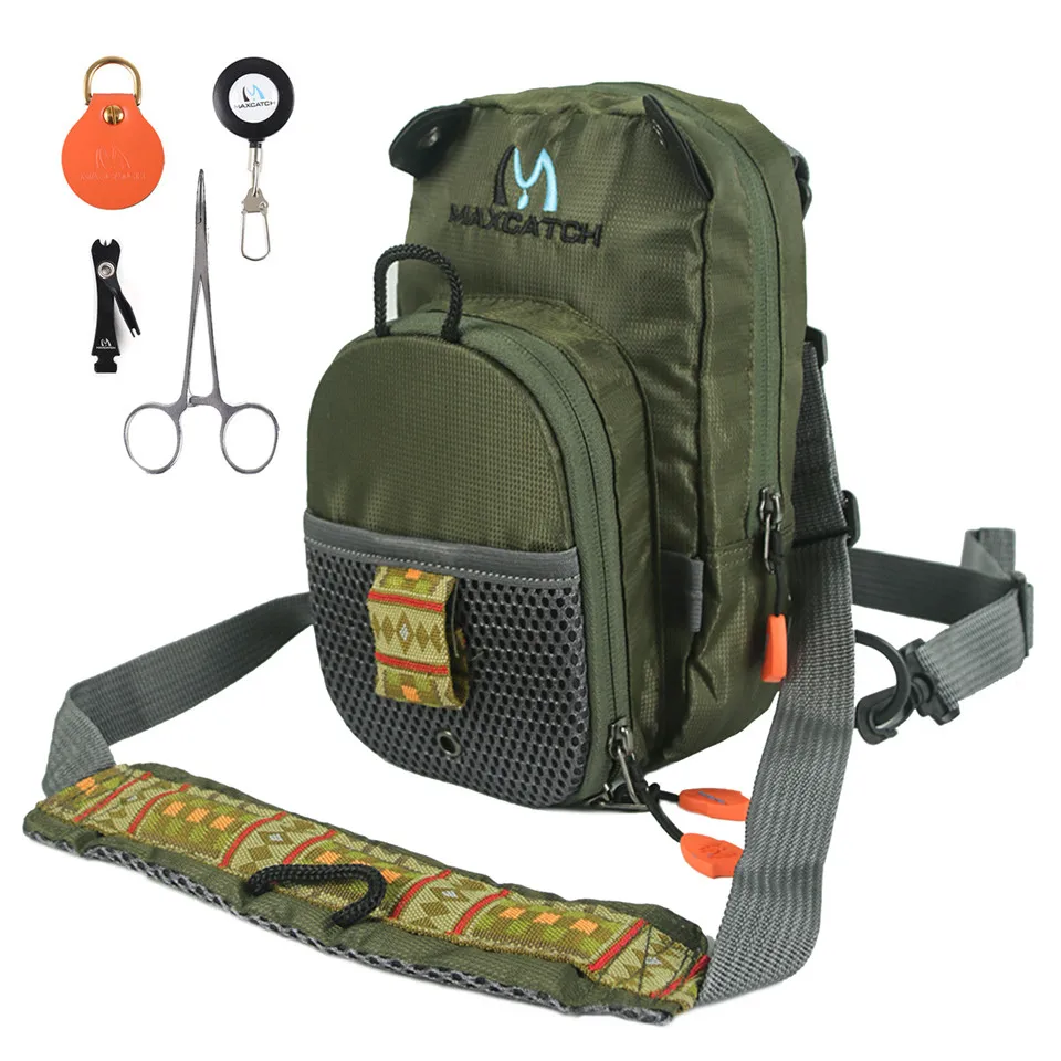 Fly Fishing Sling Bag Chest Bag Fishing Sling Orange Y5P3