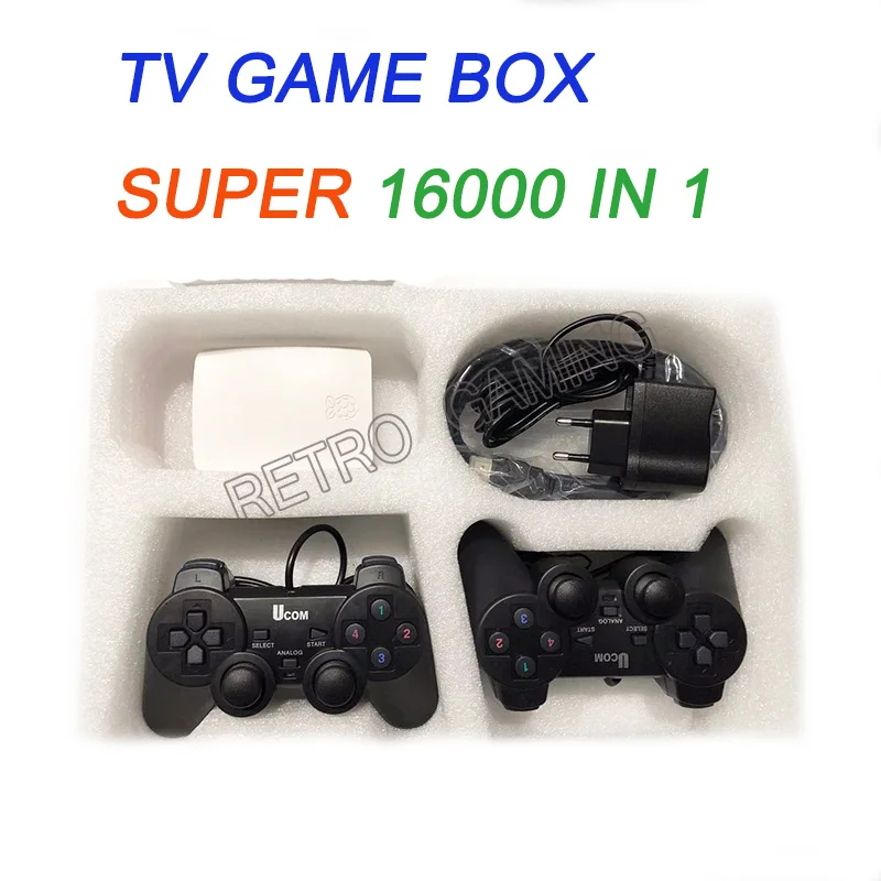 US $140.99 2019 Super 16000 all in 1 TV Game Box with 2 USB joypad include Arcade GameSupper MarioGameMSXNEO GEO