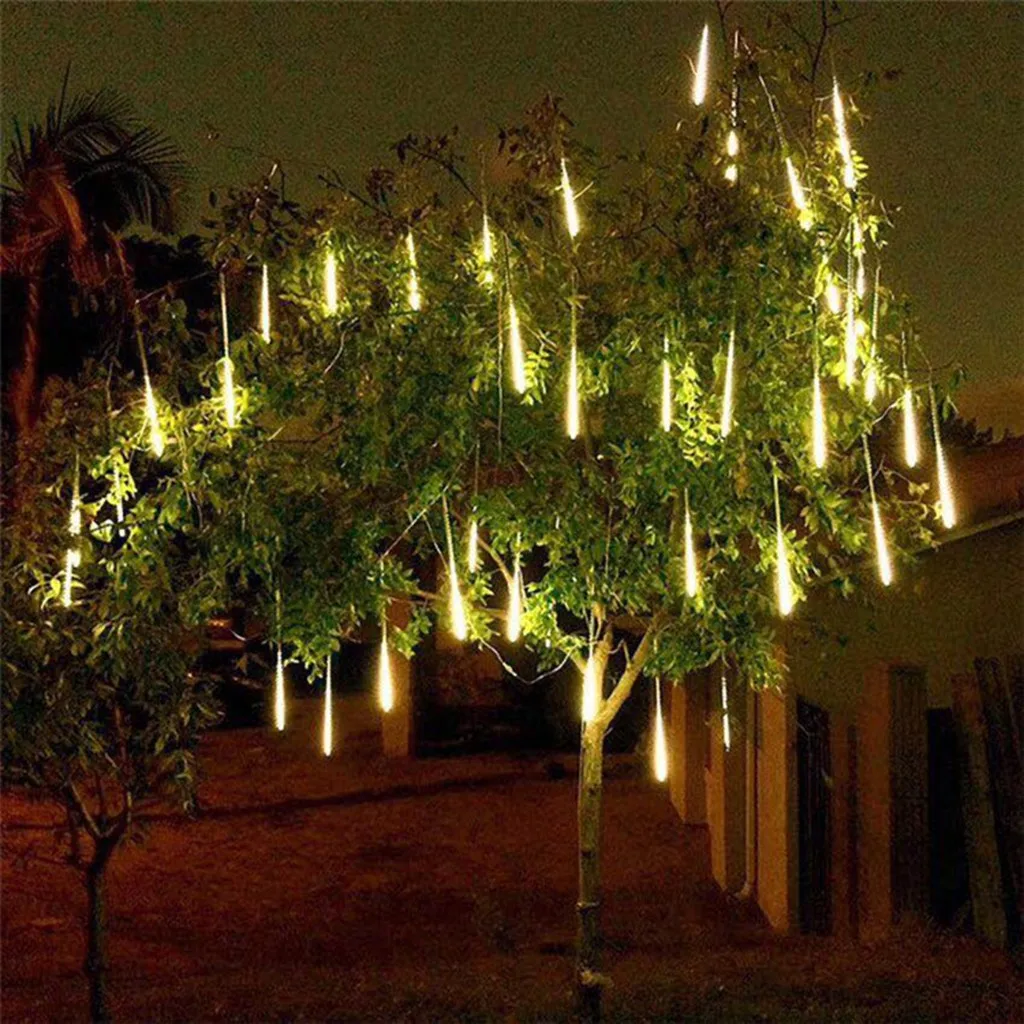 Рождественский светодиодный светильник-Гирлянда для занавесок 0,4-0,6 м светодиодный вечерние садовые сцены Открытый водонепроницаемый декоративный Сказочный светильник Drop 1