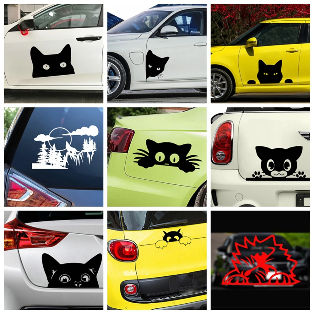 Vinyl Lovely cat Auto Sticker Car Styling Funny Auto Stickers And