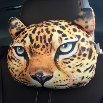 

30cm*22cm 3D Printed Cat face Car Headrest Neck Rest Neck Cushion With Activated carbon 2020 New Car Headrest 7 Colors
