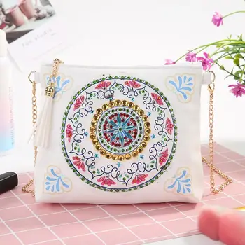 

Diamond Painting Storage Bag Leather Mandala Special Shaped Diamond Creative Chain Shoulder Bags Women Wallet Clutch DIY Craft