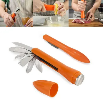 

9-in-1 Multifunctional Kitchen Tool Meat Hammer Manual Lemon Juice Press Fruit & Vegetable Tools Opener Seafood Tools 5