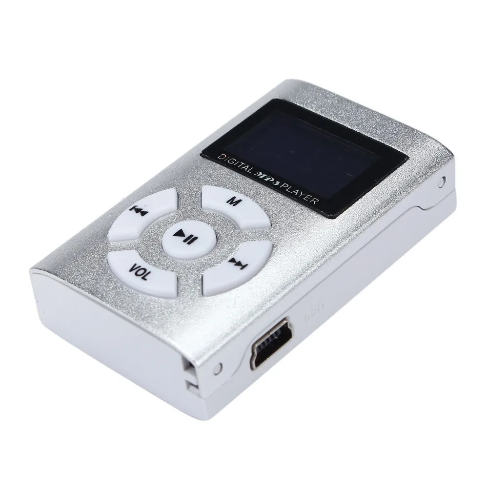 USB мини металлический чехол MP3 плеер ЖК-экран Поддержка 32 ГБ Micro SD TF карта встроенный литий-ионный аккумулятор