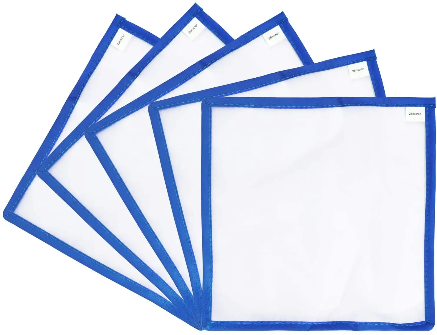 20cm 25cm 5pcs 25 Micron Pressing Screen for Herbal Hash Bubble Ice Bag An Essentiaal Part of Drying Process 5 Pieces, White 2