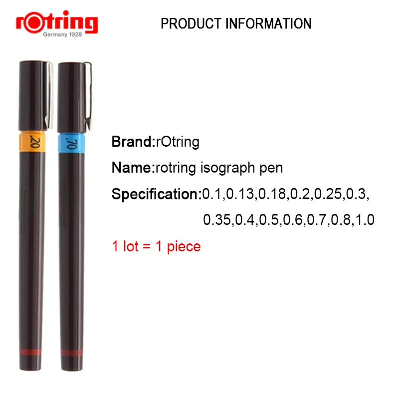 Ручка изограф rOtring 0 1 мм пористые ручки для рисования шт.|Маркеры рисования| |