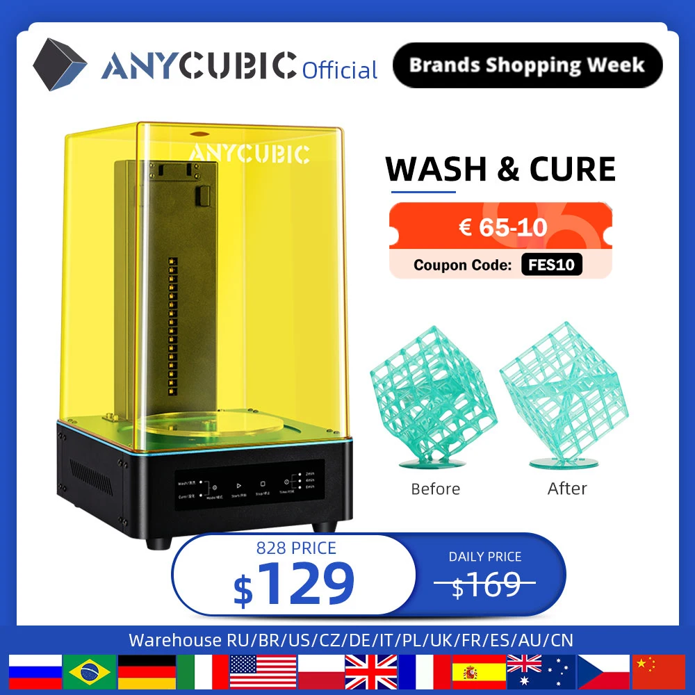 Anycubic utwardzanie i mycie druków 3D z EU za $129.25 / ~476zł