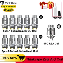 Оригинальная катушка Thinkvape Zeta AIO, сменная RBA сетка, Обычная Катушка постоянного тока, электронная сигарета, аксессуар для vape Think, Zeta AIO, 60 Вт, Pod kit