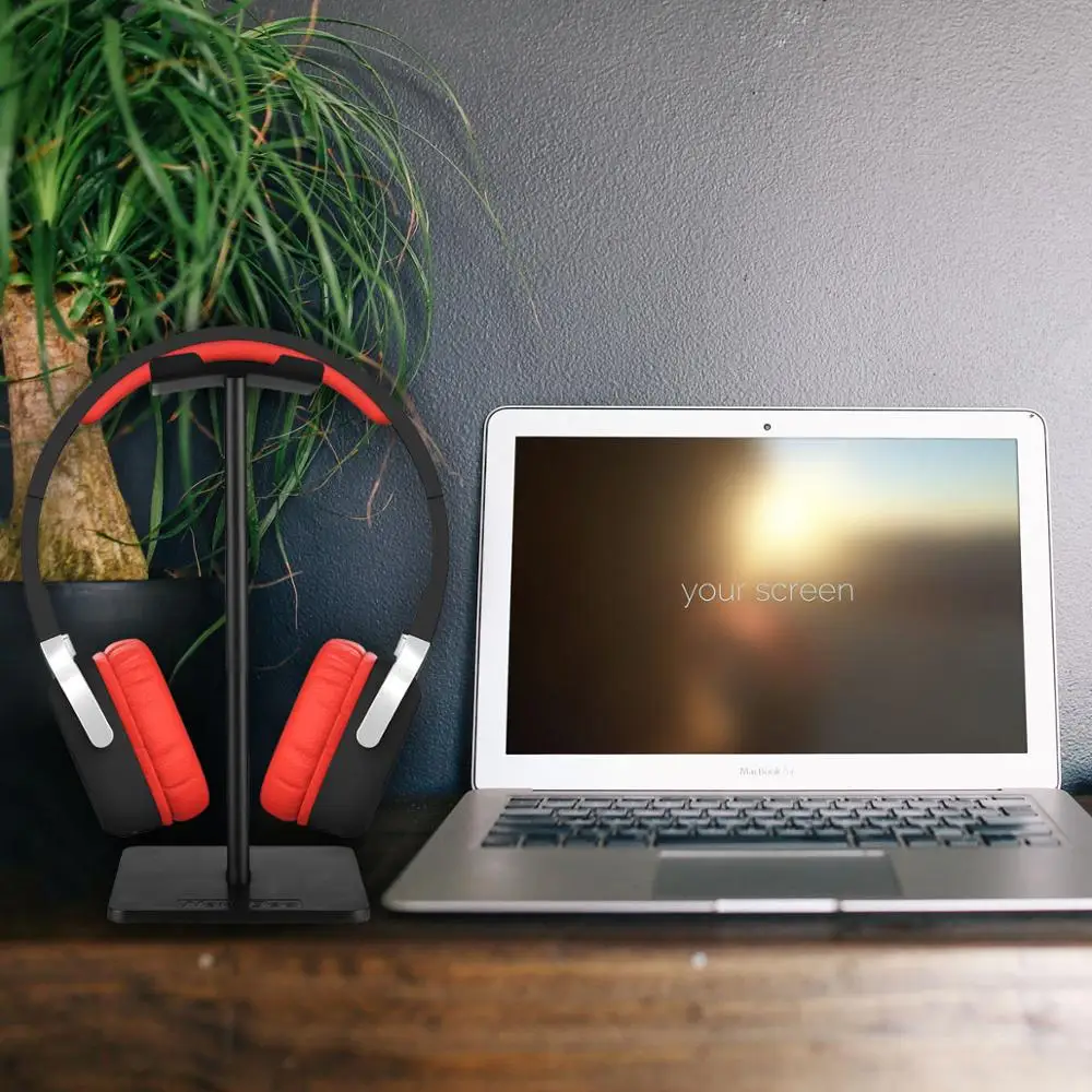 Headphone Stand Headset Holder Aluminum Supporting Bar Flexible Headrest ABS Solid Base for Bose QC15 QC25 QC35 700 Headphones