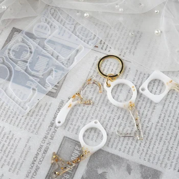 

1pcs Silicone Epoxy Molds For Jewelry Epoxy Resin Mold Necklace Jewellery Making Shiny Key Shape Keychains Mould Resin