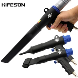 Pistolet pneumatique de soufflage de poussière à double usage, avec 3 buses pièces l'aspiration et le dépoussiérage 