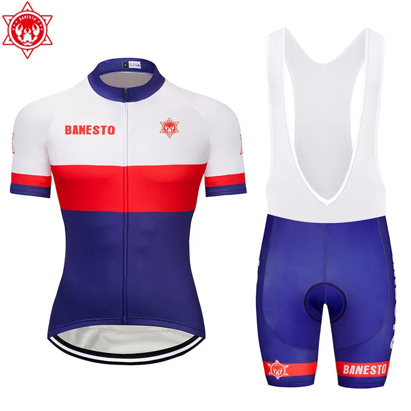 

New 2020 Banesto Pro Bicycle Team Short Sleeve Maillot Ciclismo Men's Cycling Jersey Summer Breathable Cycling Clothing Sets